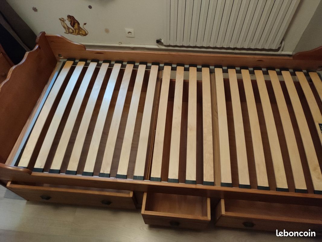 Lit 1 personne Gauthier + sommier (image 4)