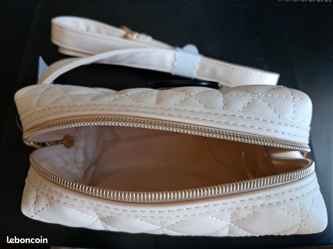 Sac bandoulière matelassé beige (image 2)