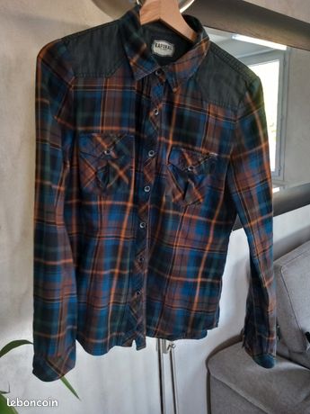 Chemise Marron Kaporal 5 - Taille S, Coton, Style Décontracté, Excellent état