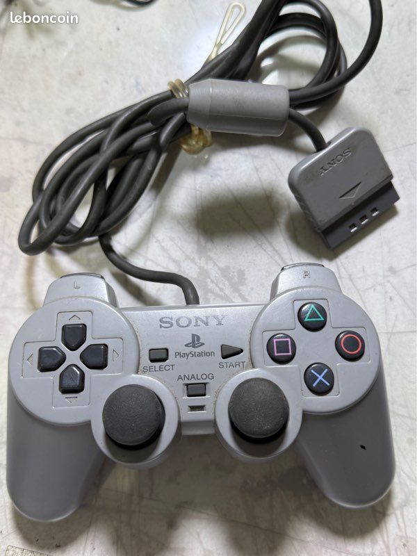 Manette officielle Sony PlayStation 1/2 PS1/2 DualShock 1/2 Grise (image 1)