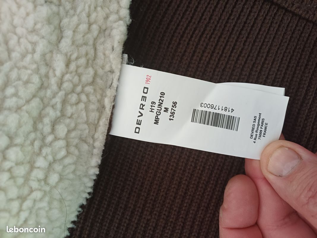 Blouson laine et cuir Devred (image 3)