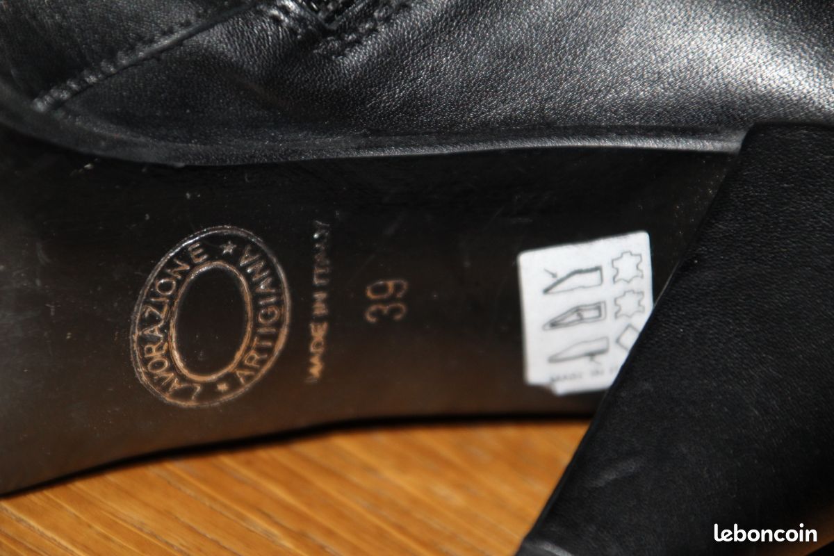 Taille 39 superbes bottes en cuir noir JB Martin (image 13)