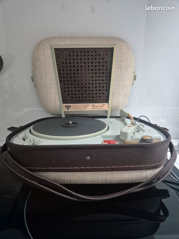 Tourne-disque Portable Teppaz Tourist Major - Fonctionne Sur Secteur Et Piles, Made In France