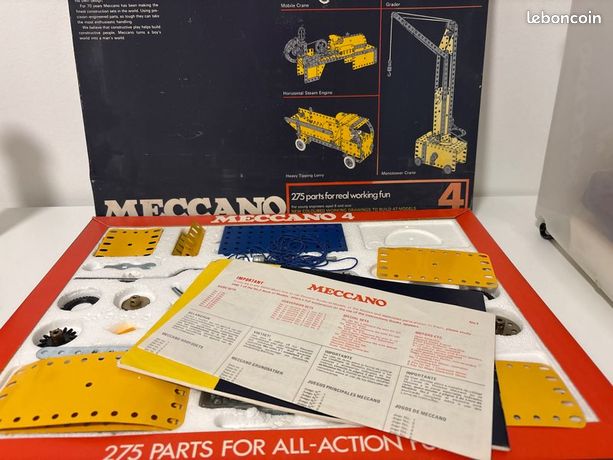 LOT notices MECCANO ANCIENNES Jouet tole 2 3 4 Manuel