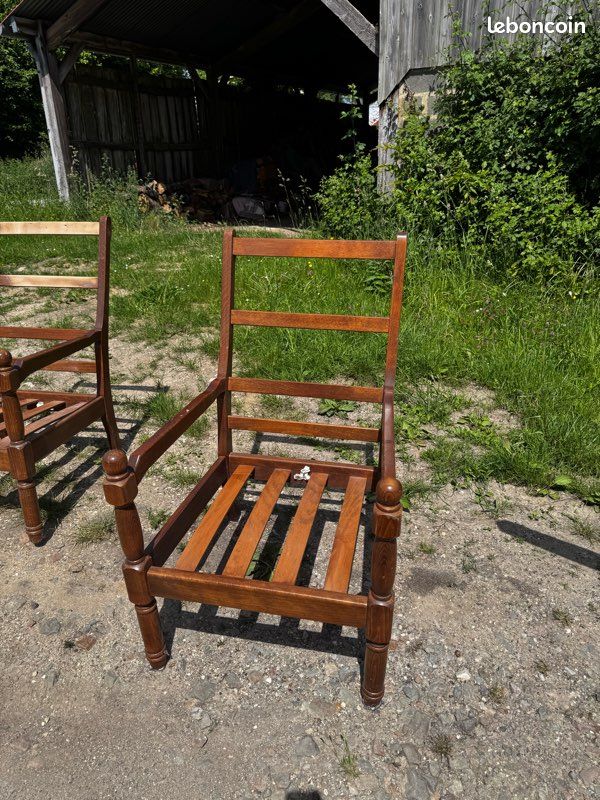 2 Fauteuils en bois massif (image 2)
