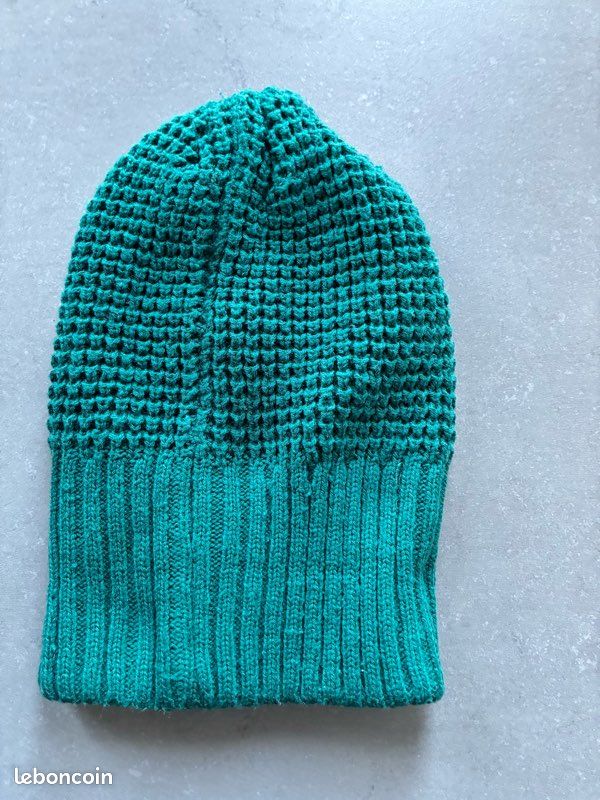Bonnet + écharpe Verts Pour Enfants - Taille 50 (environ 5 Ans) - En Acrylique - Neufs Sans étiquette