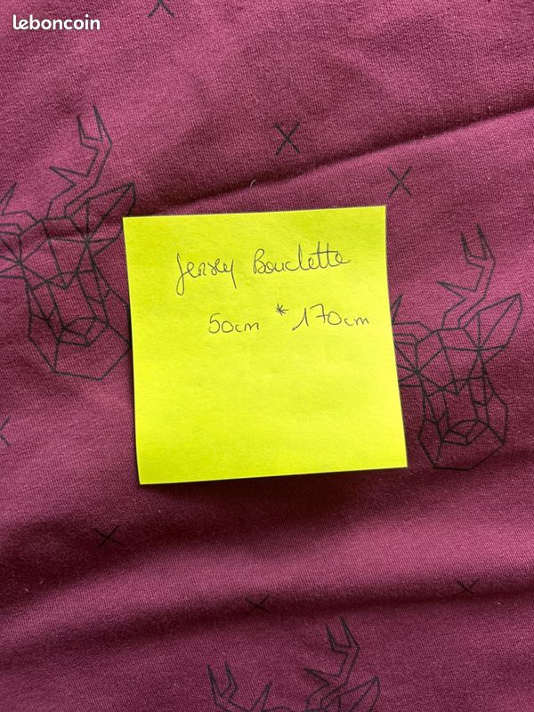 Coupon tissu jersey bouclette (image 2)