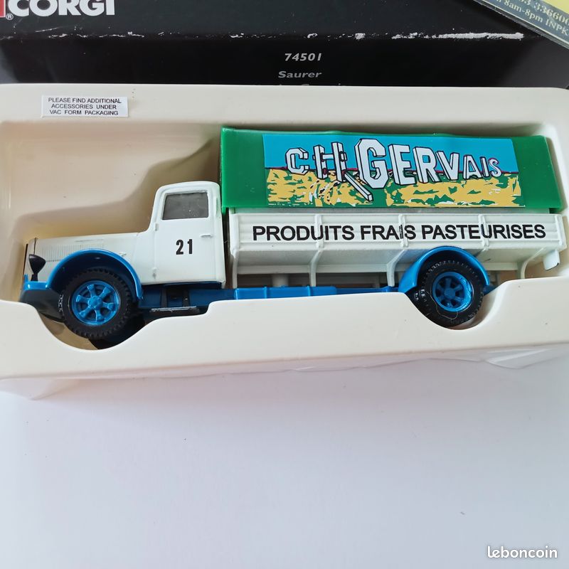 Camion Ancien Publicitaire Corgi - Van Ford CH Gervais, 13 Cm, Bleu, Occasion En Très Bon état