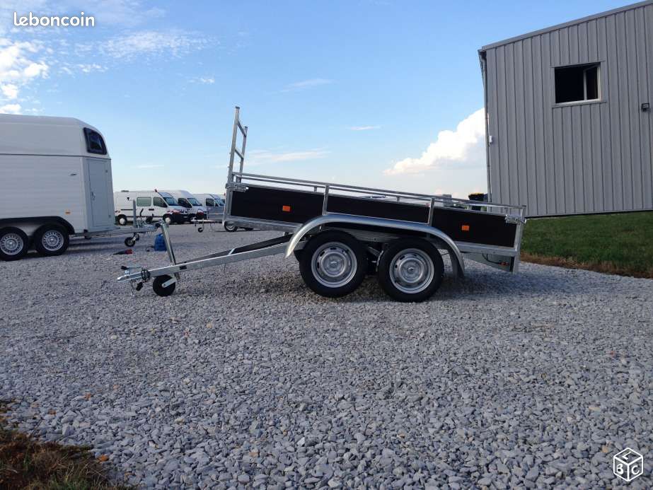 Remorque 2 Essieux Basculante 750 Kg DESTOCKAGE (image 3)