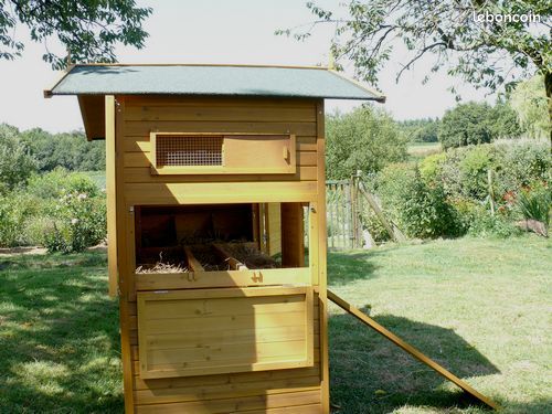 Poulailler jardin 10 à 12 poules sur pilotis pratique et accessible des deux cotés XXL qualite (image 2)