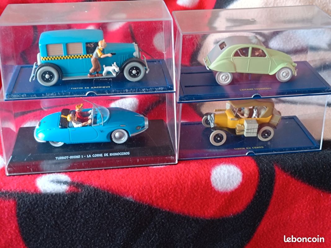 LOT DE 8 Voitures Miniatures Tintin - Editions Atlas 1/43 EUR 79,90