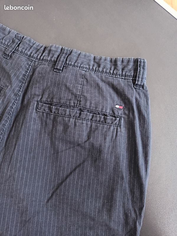 Pantalon bleu marine à rayure pour homme Tommy Hilfiger Vêtements