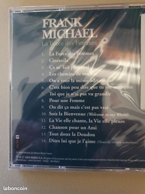 Vend CD neuf Frank Michael (image 2)