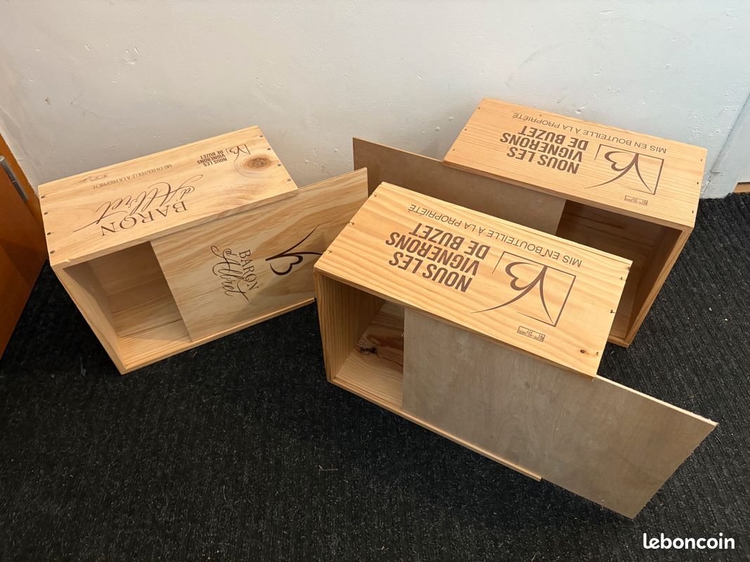 Boites en bois avec couvercle coulissant neuf (image 4)