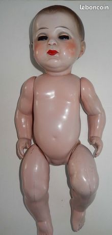 TRÈS BEAU SNF François ancienne poupée baigneur poupon celluloid 52 cm EUR 26,50 - FR