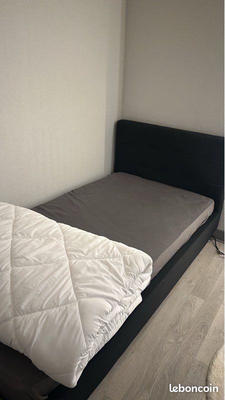 Lit simple avec matelas (image 3)
