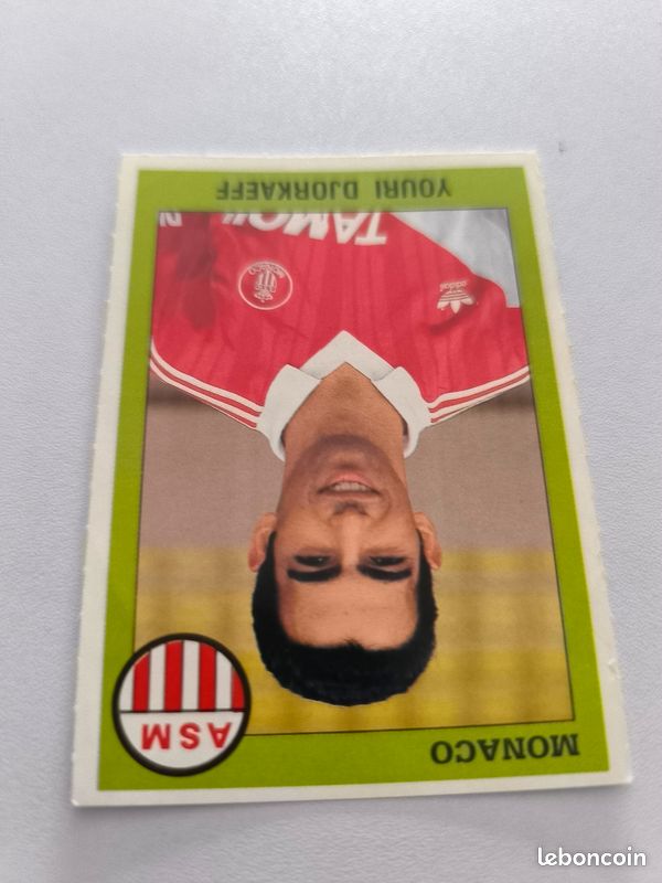 Carte Panini Football 1995 - Youri Djorkaeff - AS Monaco
