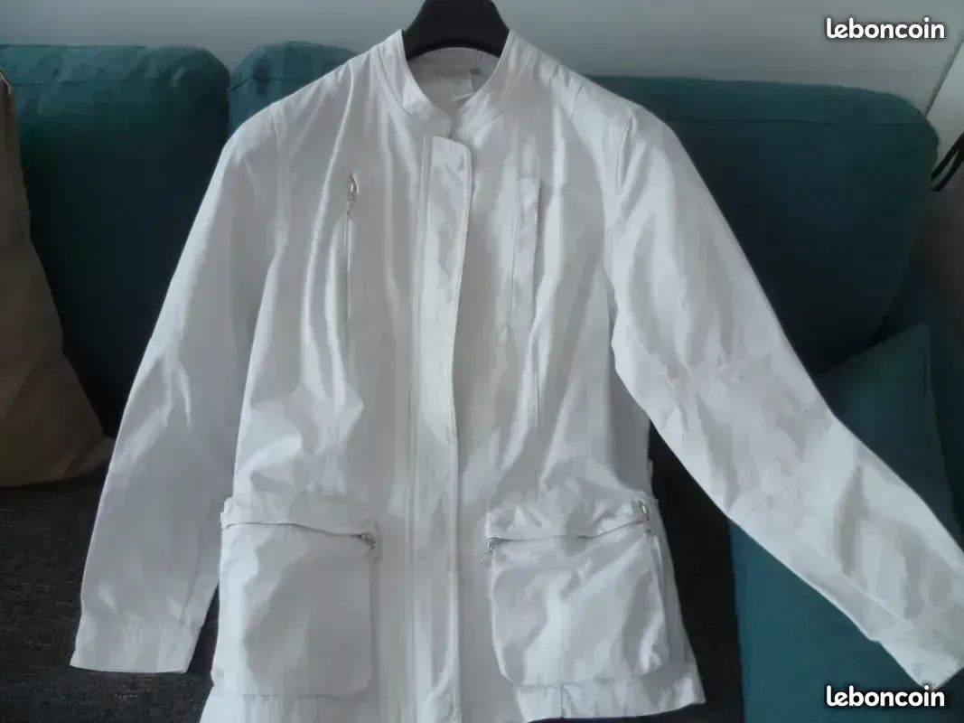 Veste Femme BUENA CARA Couleur Blanc - Taille 42/44 Grande Taille - Très Bon état (TBE)