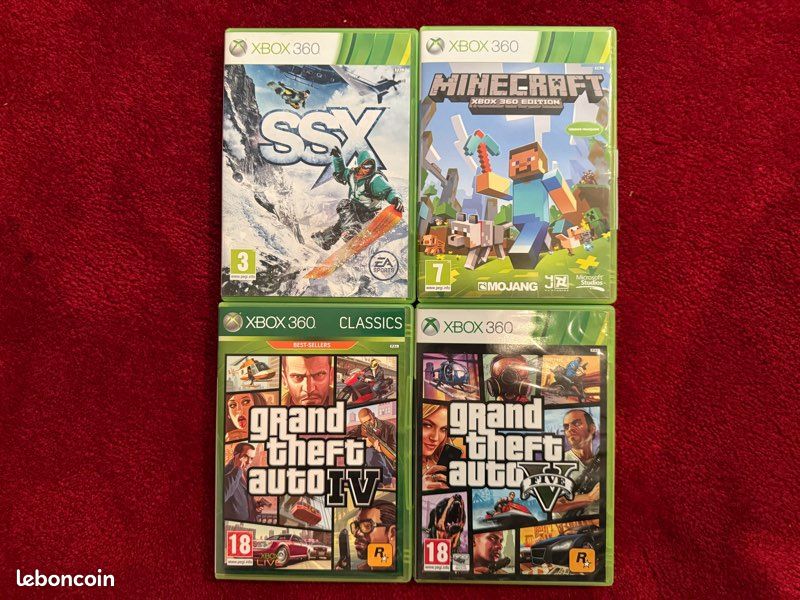 Lot De 9 Jeux Xbox 360 PAL FR - Inclut GTA V, Rage, Tomb Raider...