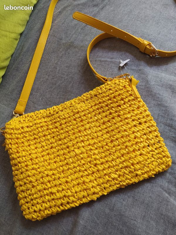 Sac rafia jaune (image 3)