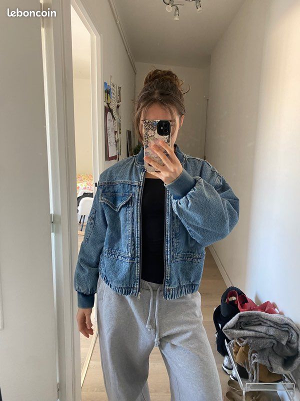 Bomber en jeans Zara (image 1)