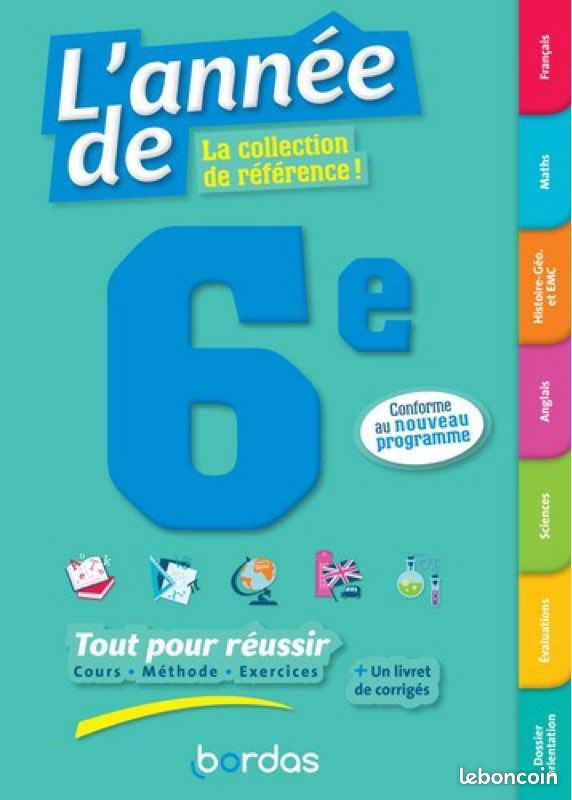 Livre de révision scolaire 6ème (image 1)