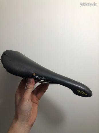Selle Italia Flite Titanium Noir - Année 2000 - Selle De Vélo De Route - Occasion En Bon état