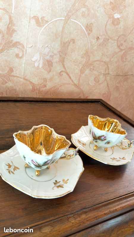 Lot de 2 tasses et 2 soucoupes St Jean de Bretagne - Arts de la table