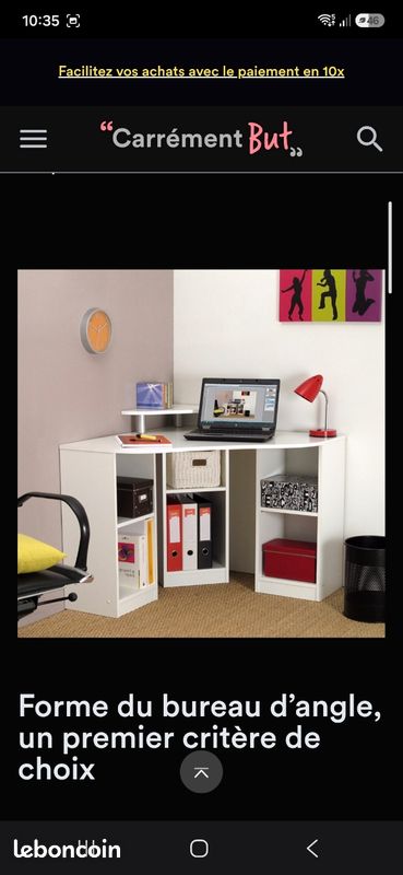 Bureau d angle blanc (image 1)