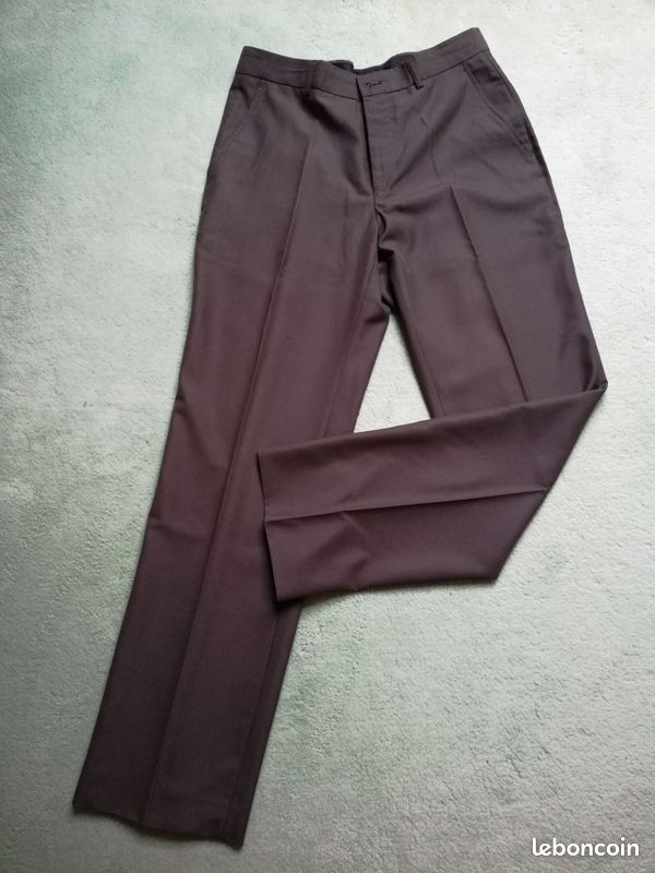 Pantalon de costume Homme Taille 42 marron (image 1)