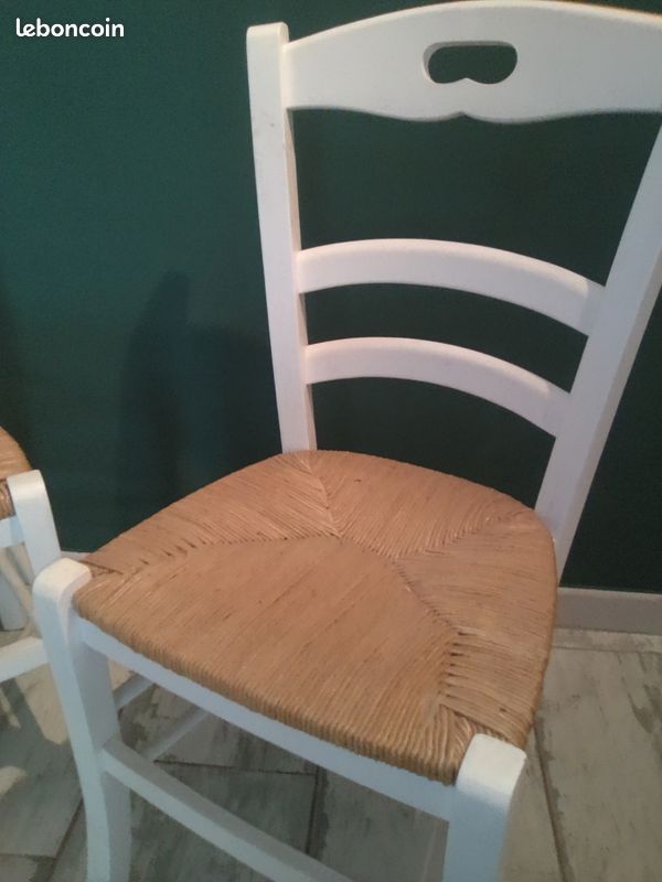 Lot 4 chaises paillées fourmies (image 3)