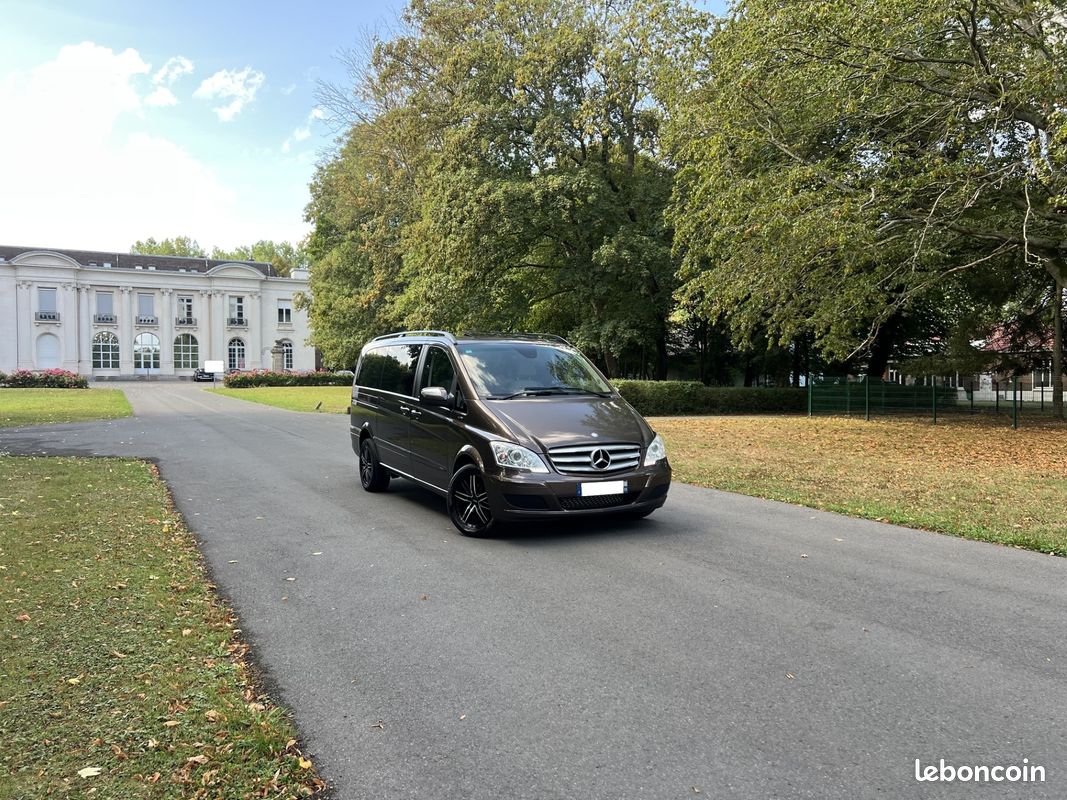 Tres belle mercedes-benz viano 2l2cdi 163ch long pack ambiante toutes options gps pro- cuir-clim auto-chauffage stationnaire - toit pano-bluethoot (image 2)