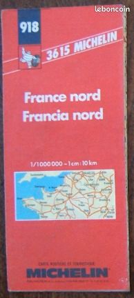 Carte Michelin 1/1 000 000 ème - 918 - France nord (image 1)