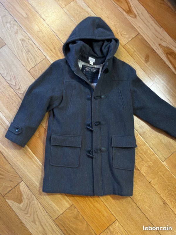 Manteau Duffle Coat Cyrillus taille 10 ans gris Vêtements