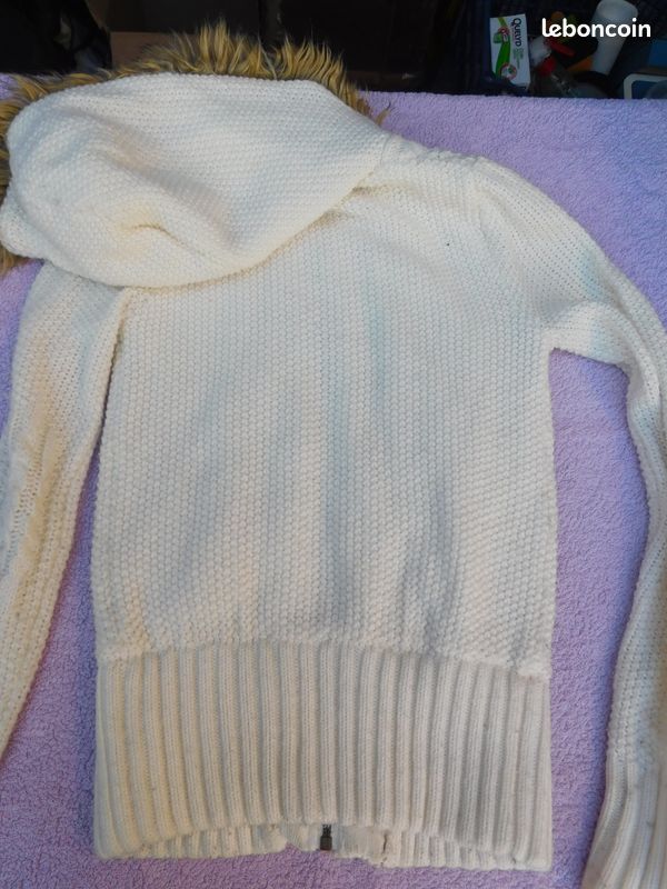 Manteau en laine blanc (image 5)