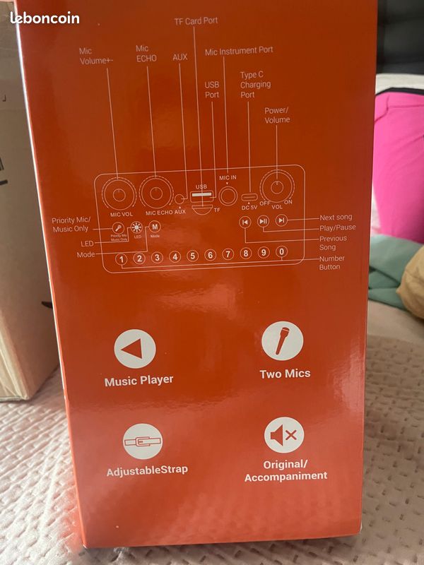 Karaoke Bluetooth + 2 micros NEUF (image 3)