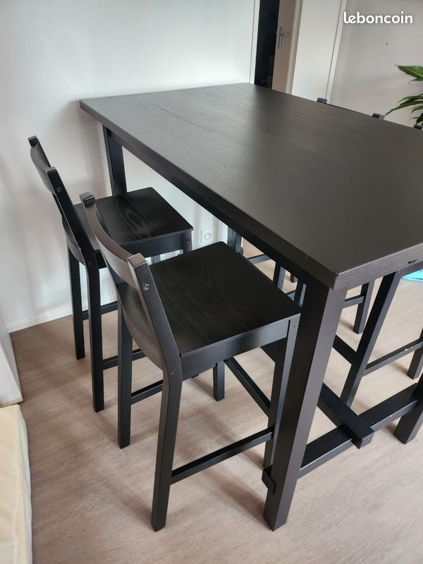 Table haute 4 chaise (image 1)