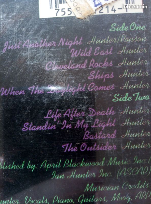 33t vinyle IAN HUNTER you're never alone with a schizophrenic 1979 (image 2)
