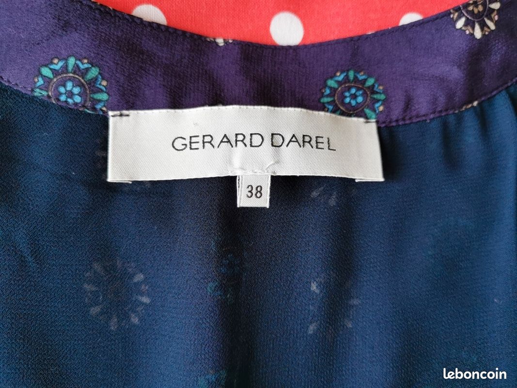 Robe Gérard Darel Neuve - Taille 38, Bleu, Longueur Genou, Style évasé - Sans étiquettes