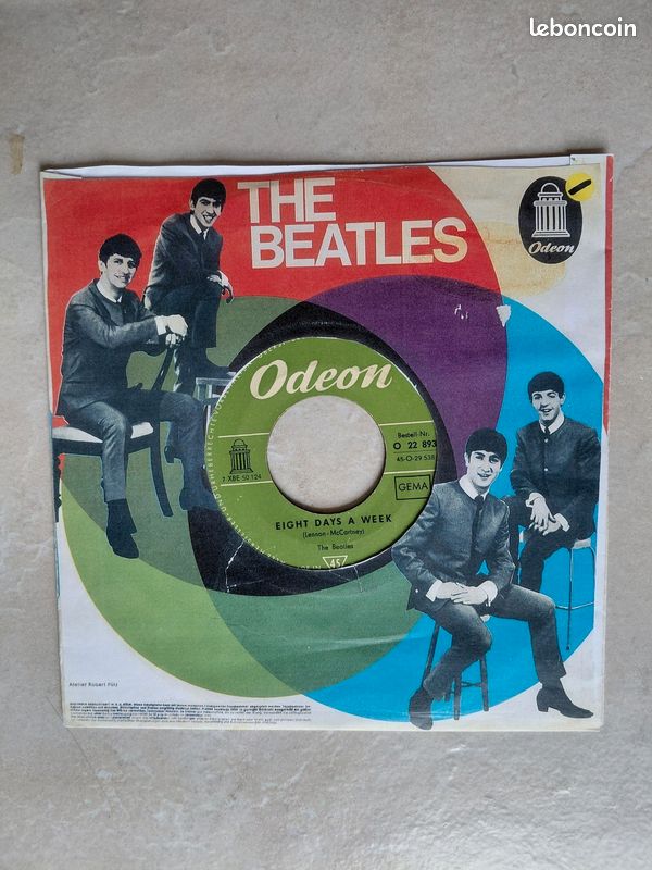 Beatles Lot 7 vinyle 45t vintage années 60 et 70 Pressage France, UK, Belgique etc.. Bon état· (image 17)