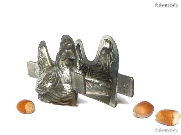 Poule moule métal ancien Pâques chocolat décor de cuisine Letang & Filscollection (image 3)