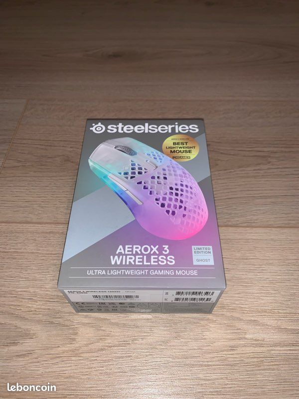 Souris gaming : SteelSeries Aerox 3 Wireless - Ghost (image 3)