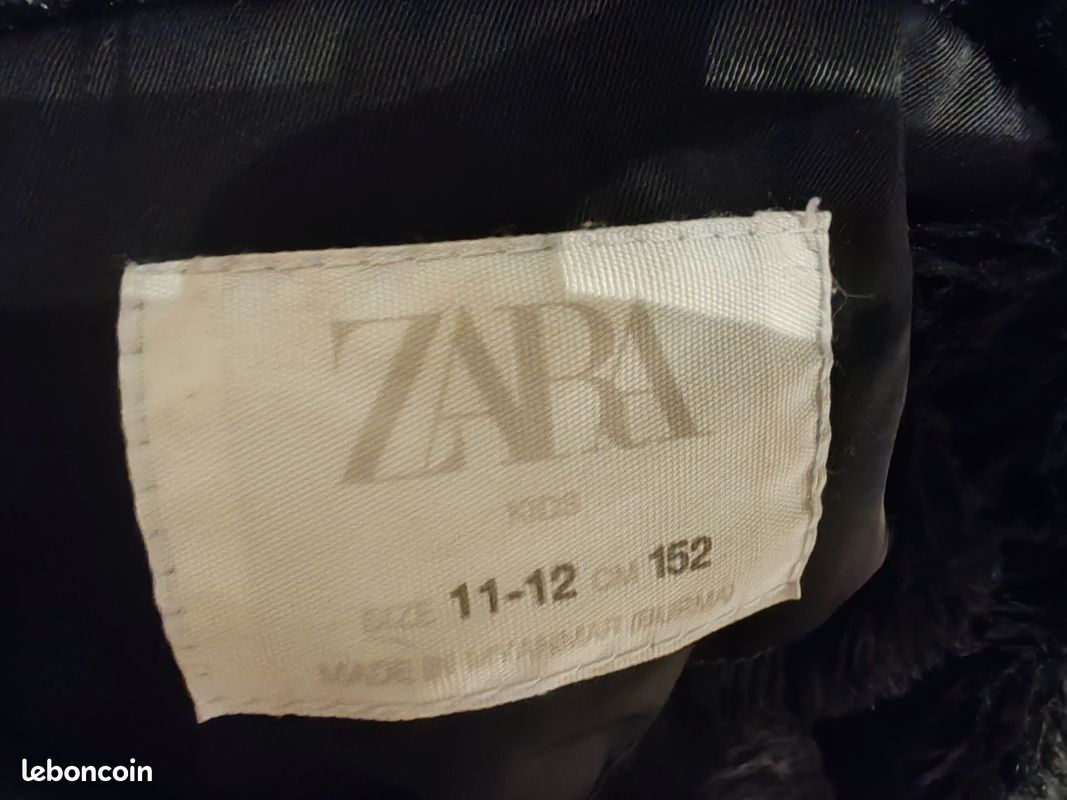 Manteau Enfant Zara Kids Rouge Canneberge Avec Garniture Fausse Fourrure - Taille 6 - Neuf Avec étiquettes