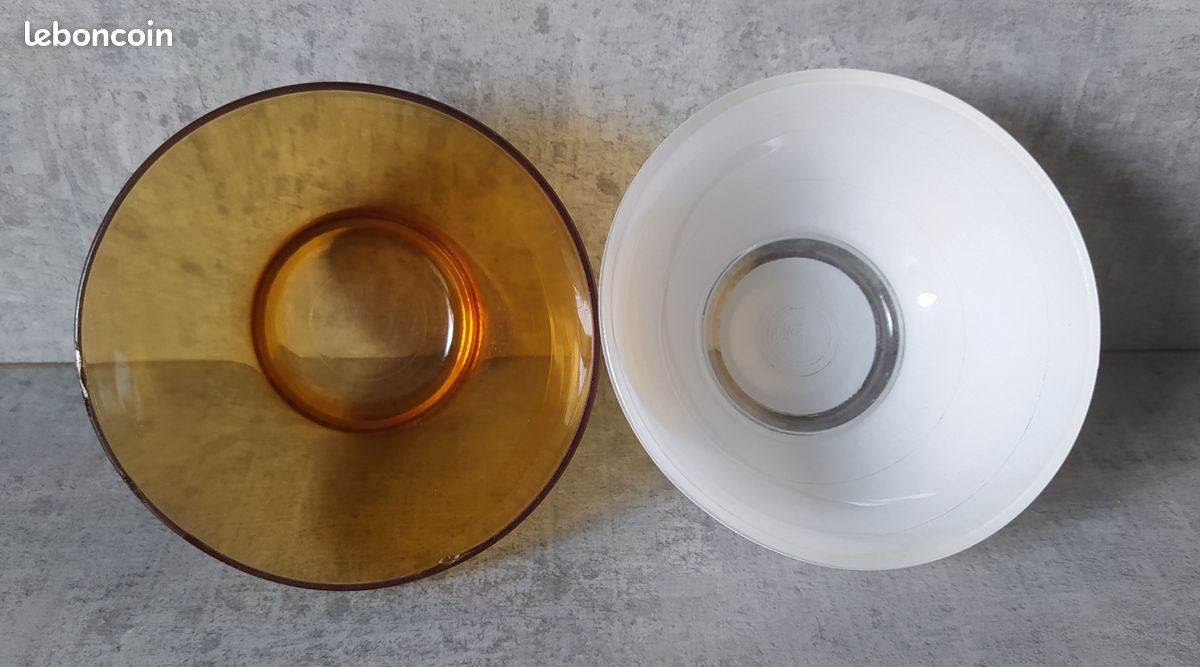 Lot 2 bols Duralex jaune + blanc Vintage (image 5)