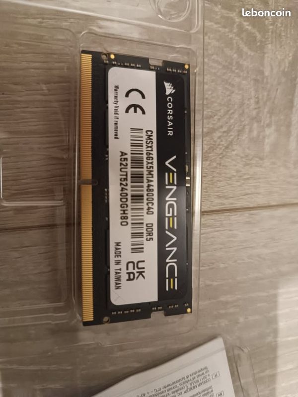 CORSAIR Vengeance SODIMM DDR5 16Go 2x8Go 4800MHz CL40 Noir