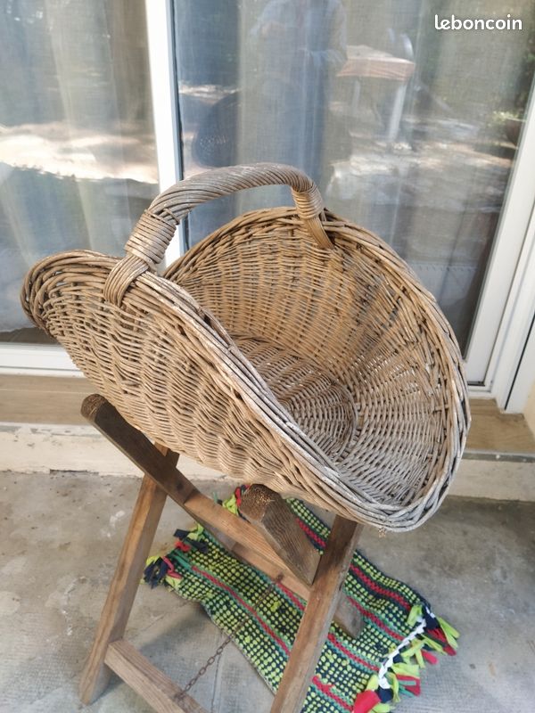 Panier à bois en osier (image 1)