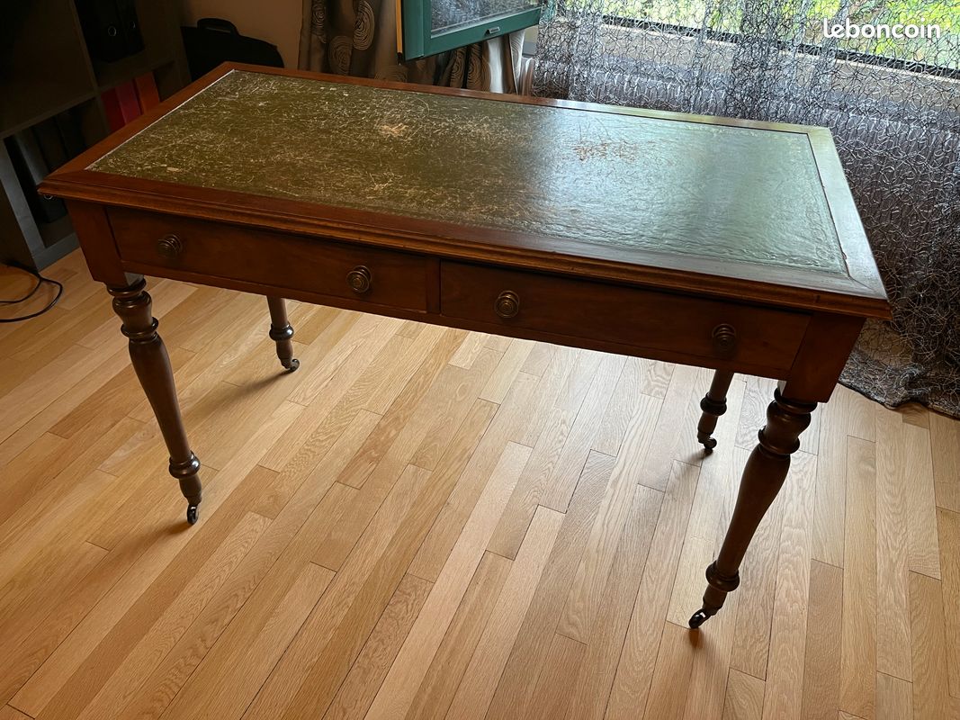 Ensemble fin 19ème bureau style Louis XV et fauteuil style Louis XVI (image 2)