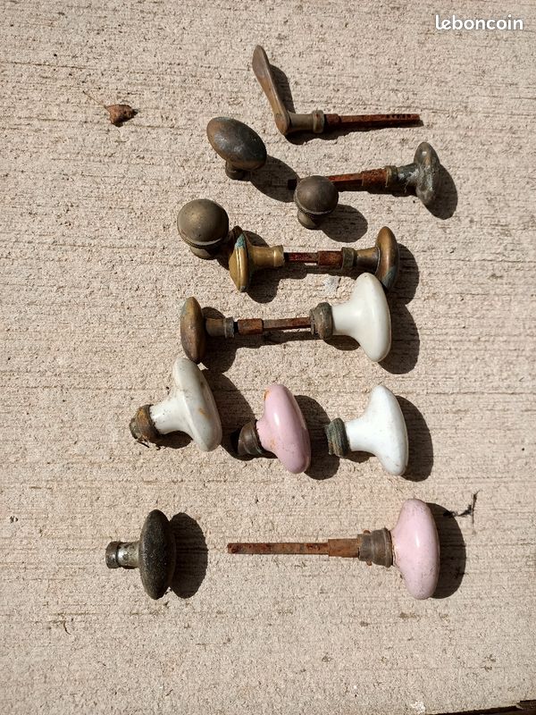 Poignées laiton et porcelaine (image 1)