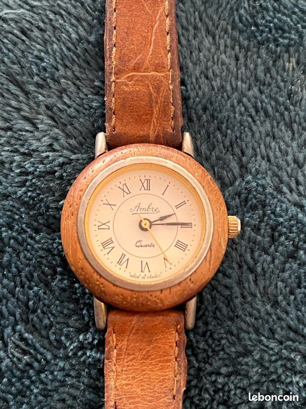 Bijoux Montre Bois Femme France Montre En Bois Homme Chronos Bleu