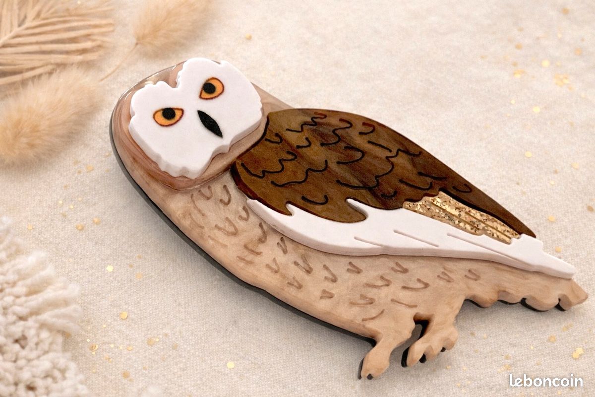 Broche Hibou En Cristal - Strass Et émail - Broche Pour Manteau, écharpe - Cadeau Tendance